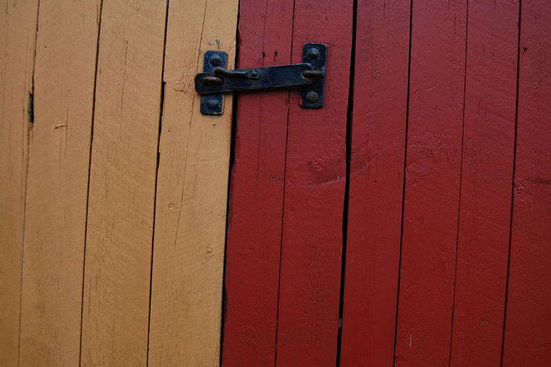 Close-up of closed door