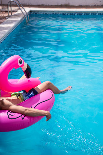 Woman in swimming pool