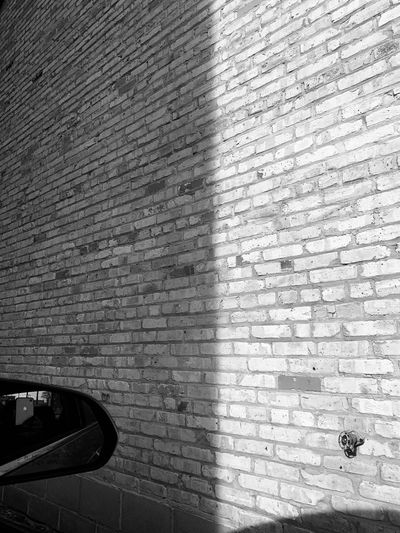 Shadow of brick wall