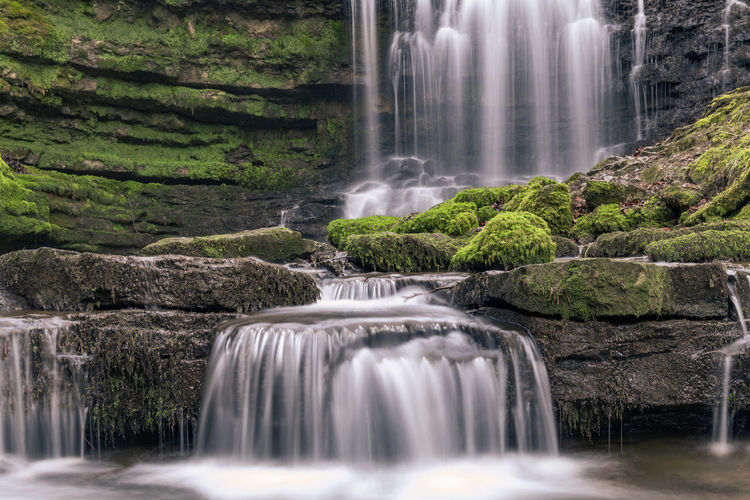 Scaleber force is a 40 foot waterfall near settle in yorkshire, uk