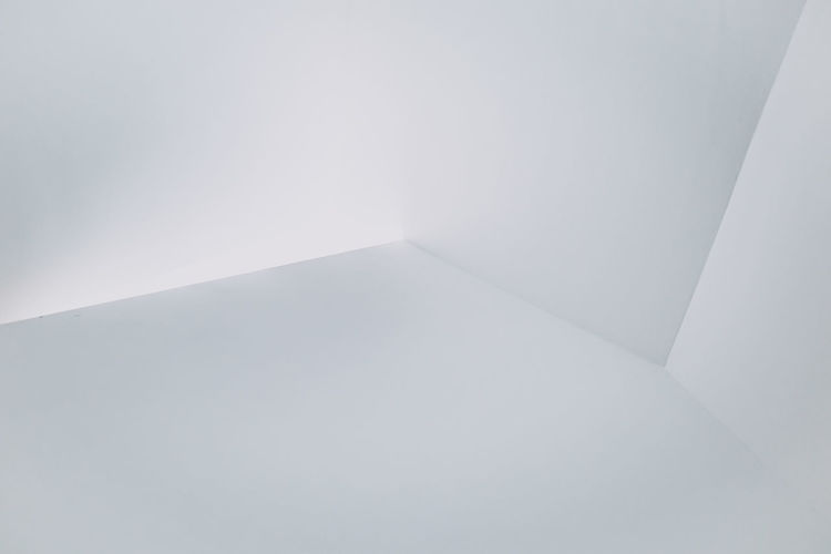 High angle view of white wall