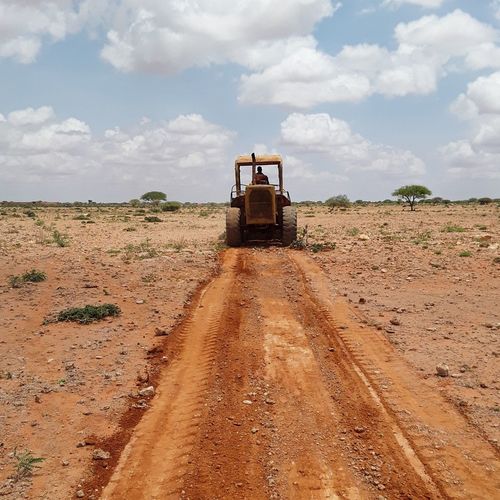 Construction and making a new road in a village near adado district