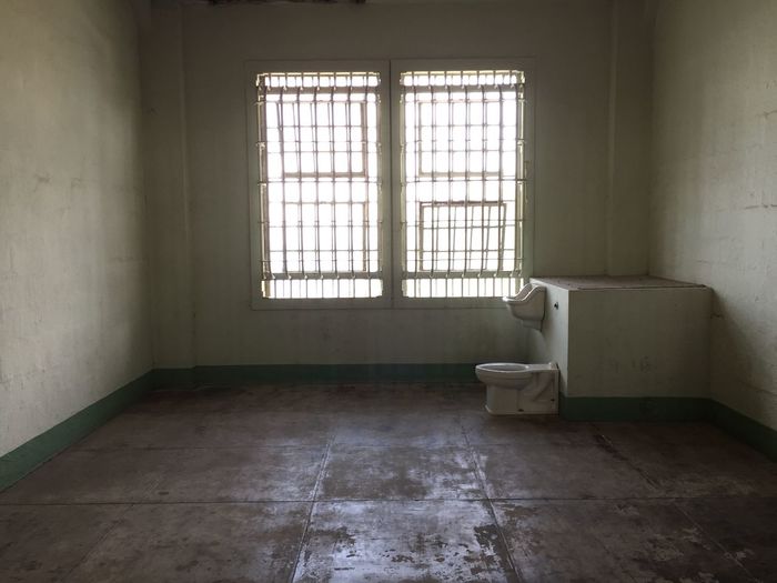 Empty prison cell at alcatraz island