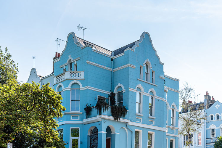 Colourful townhouse in notting hill, london, england uk