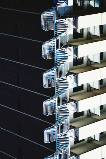 High angle view of residential building in city