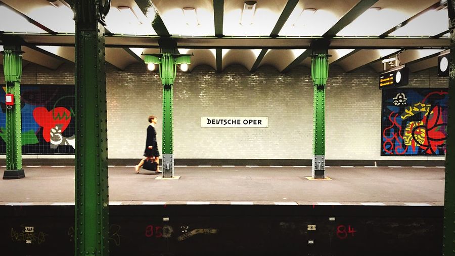 Woman in subway