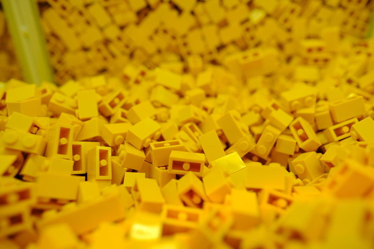 Full frame shot of yellow toys