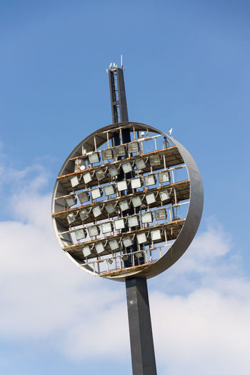 Low angle view of floodlight