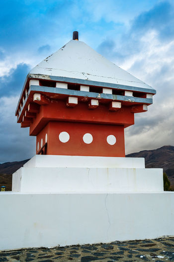 Buddhist tower against sky