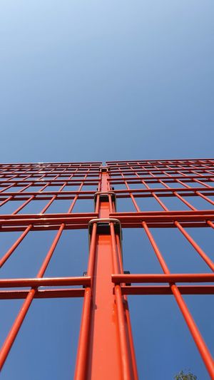 Low angle view of fancy against clear sky