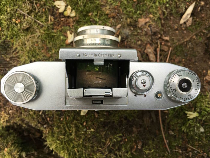 Close-up of vintage camera