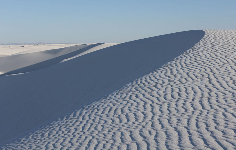Ripples in the gypsum sand in white sand dunes national park