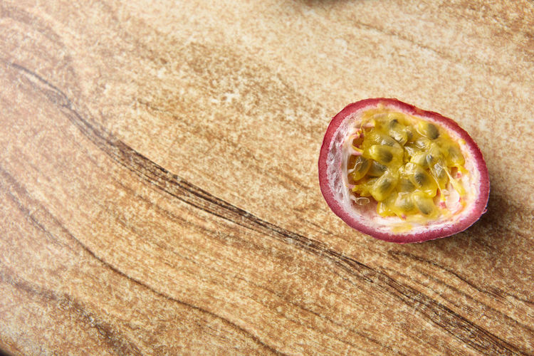 Close-up of fruits on wood