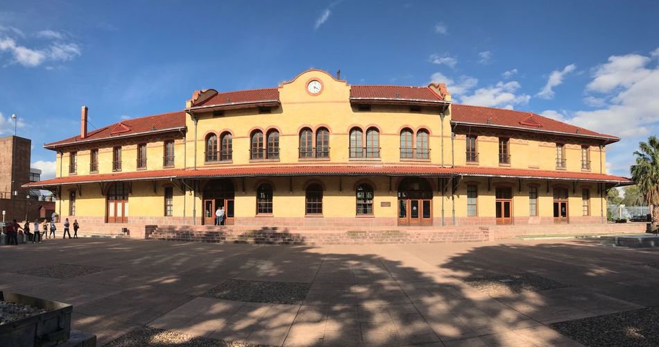 Old railway station in aguascalientes, mexico. museum and theme park