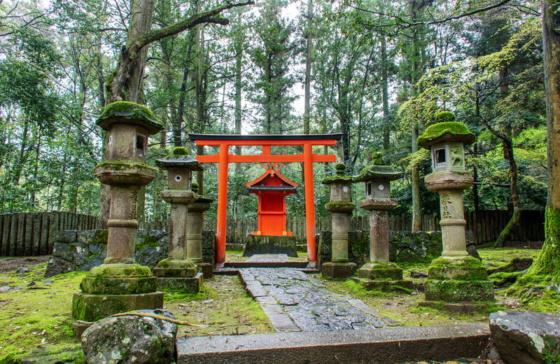 View of entrance of temple