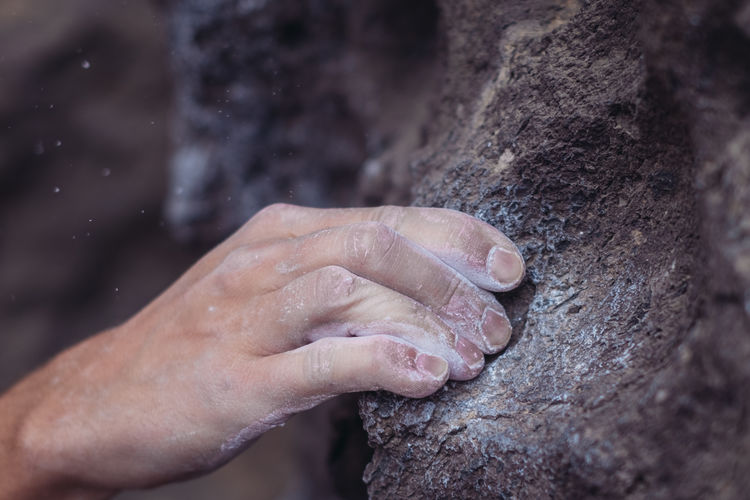 Close-up of man hand