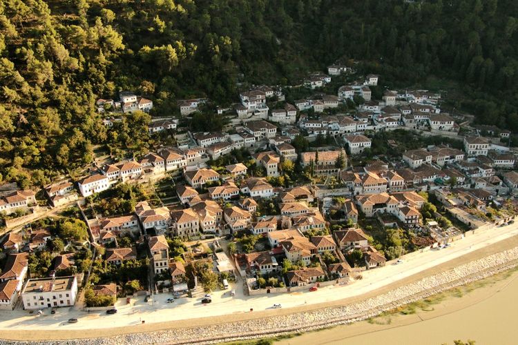 High angle view of cityscape
