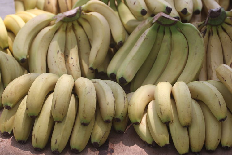 Close-up of banana fruits for sale at market stall