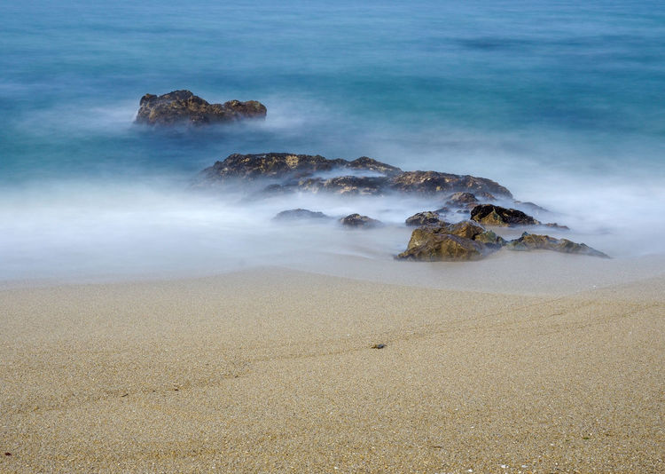 Ocean rocks and sand