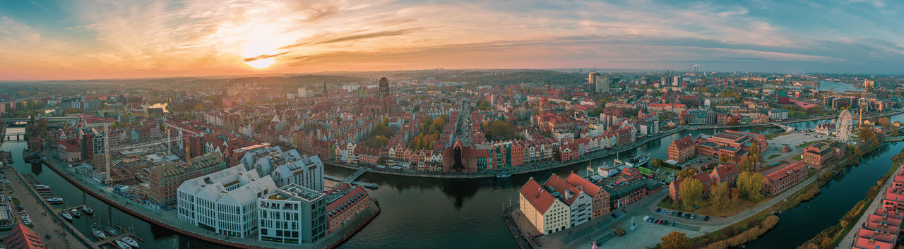 Gdansk old town panoramic view