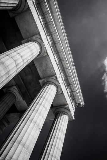 Low angle view of columns of building