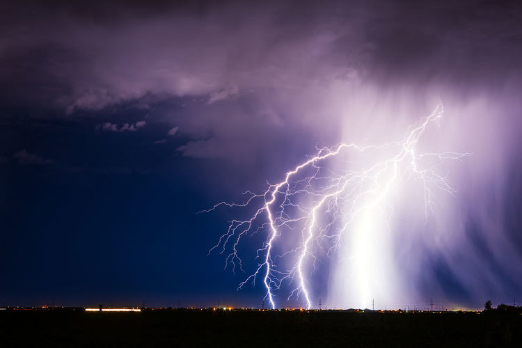 Lightning storm over casa grande, arizona.