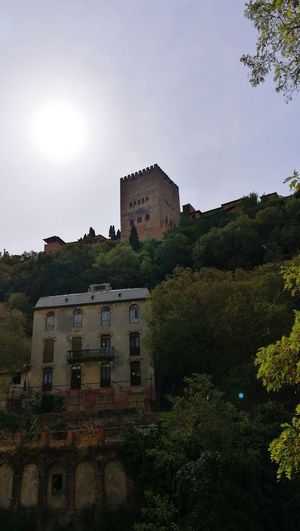 Low angle view of buildings against sky