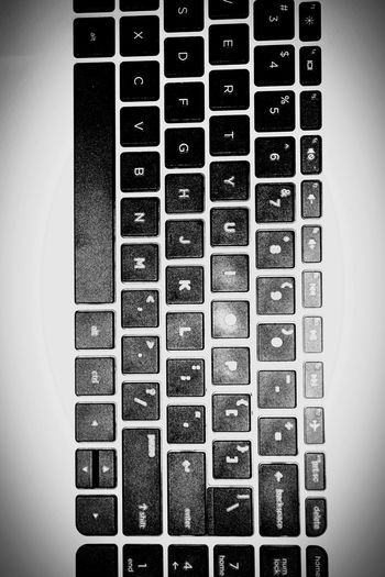 View of computer keyboard