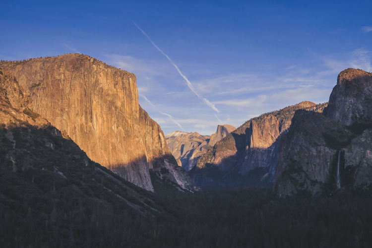 Panoramic view of yosemite  mountains against sky