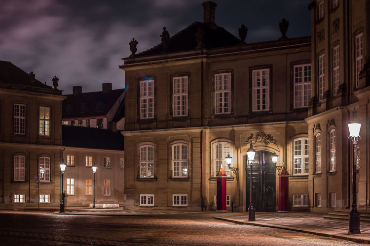 City street at night