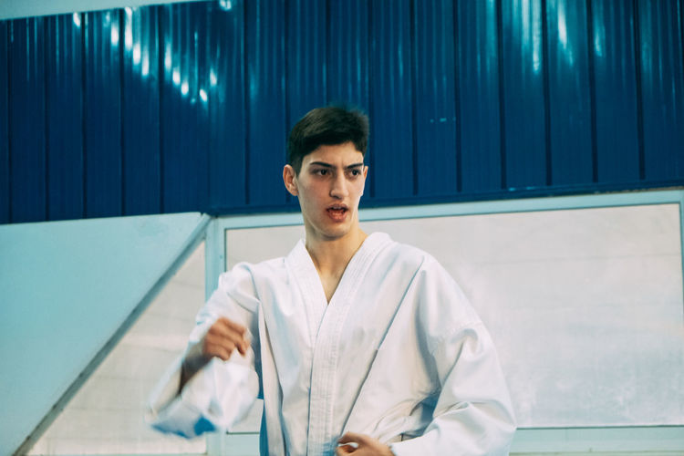 Portrait of taekwondo teacher