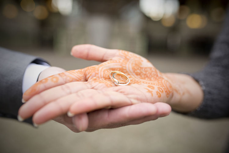 Close-up of cropped hand