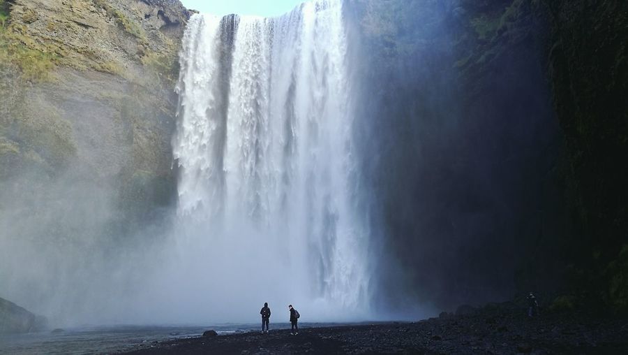Scenic view of waterfall