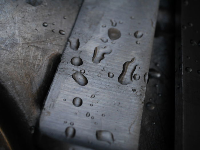 Close-up of metal wood