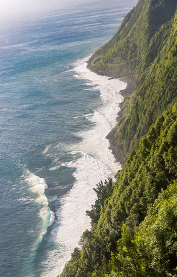 High angle view of beach