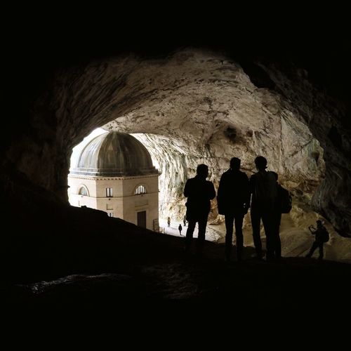 Tourists in tunnel