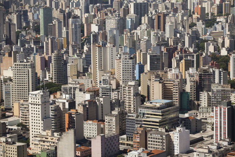 Sao paulo brazil city aerial view. high quality photo