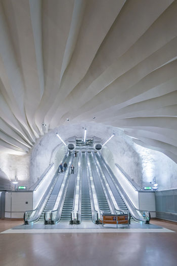 T centralen station exit or entry with photogenic white interior
