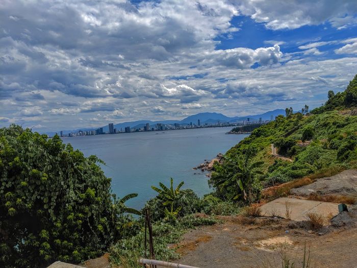 Scenic view of river against sky