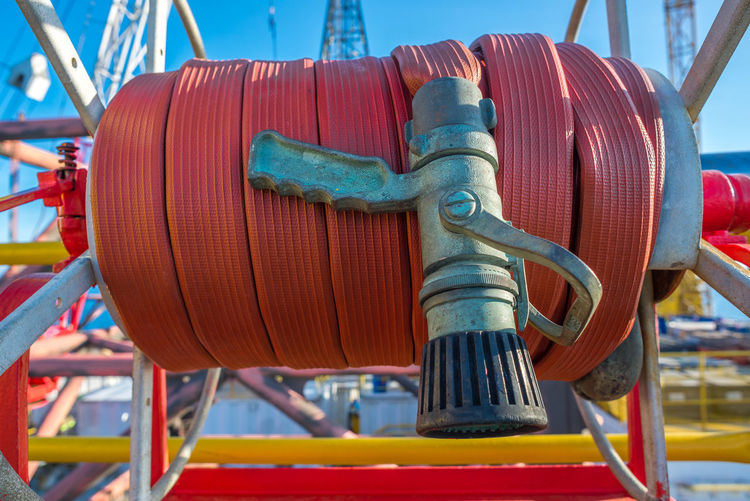 Close-up of fire hose