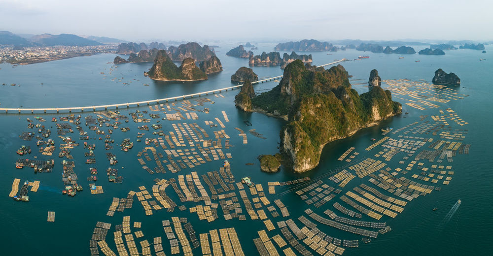 Aerial view of ha long bay