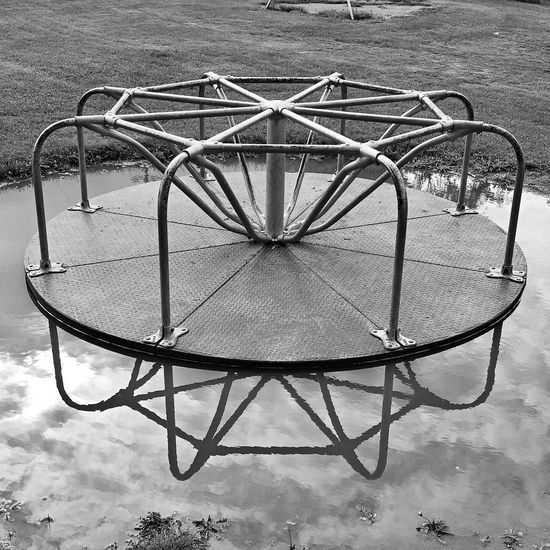 Empty swing in playground