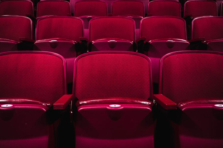 Full frame shot of empty chairs