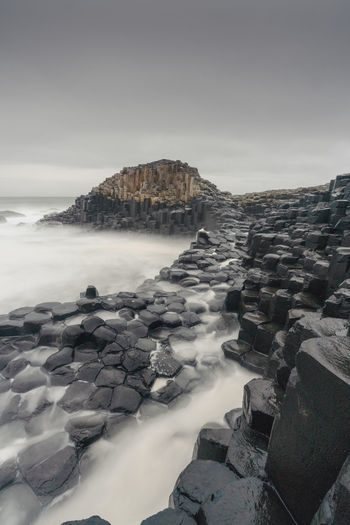 Moody view of the giants causeway