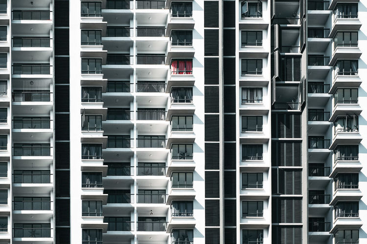 Full frame shot of apartment building