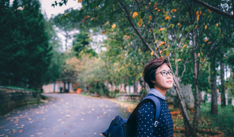 Young woman in park