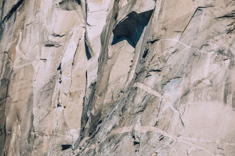 Low angle view of rock formation