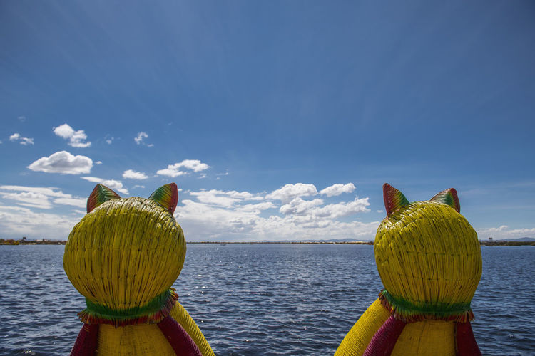 Typical panther boat at the floating islands on the titicaca lake