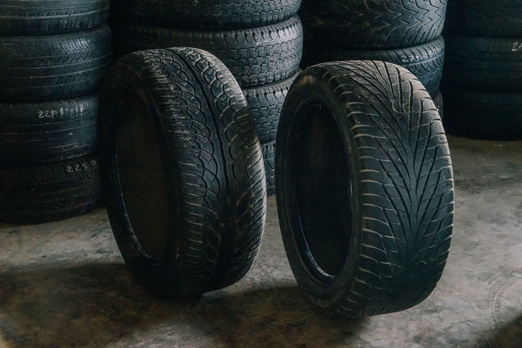 Close-up of tires