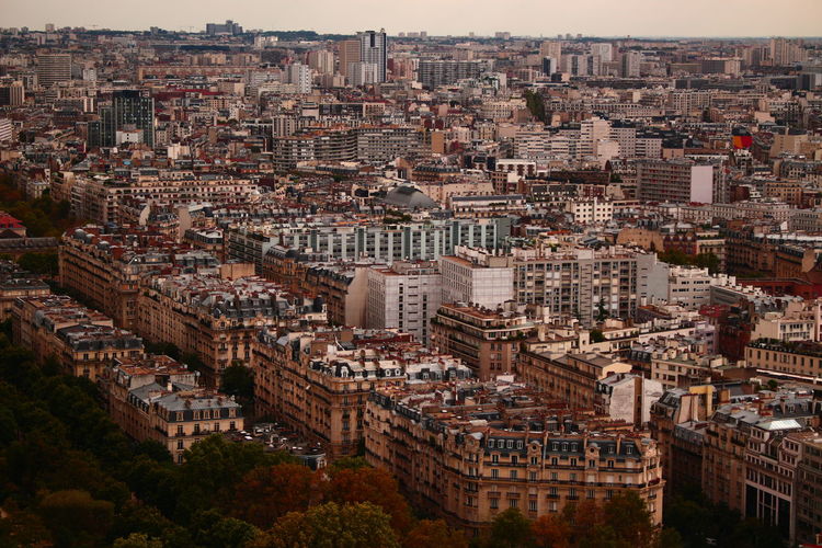 High angle shot of cityscape